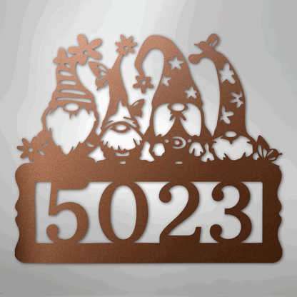 Gnome Address Sign - Steel Sign - Giftinum