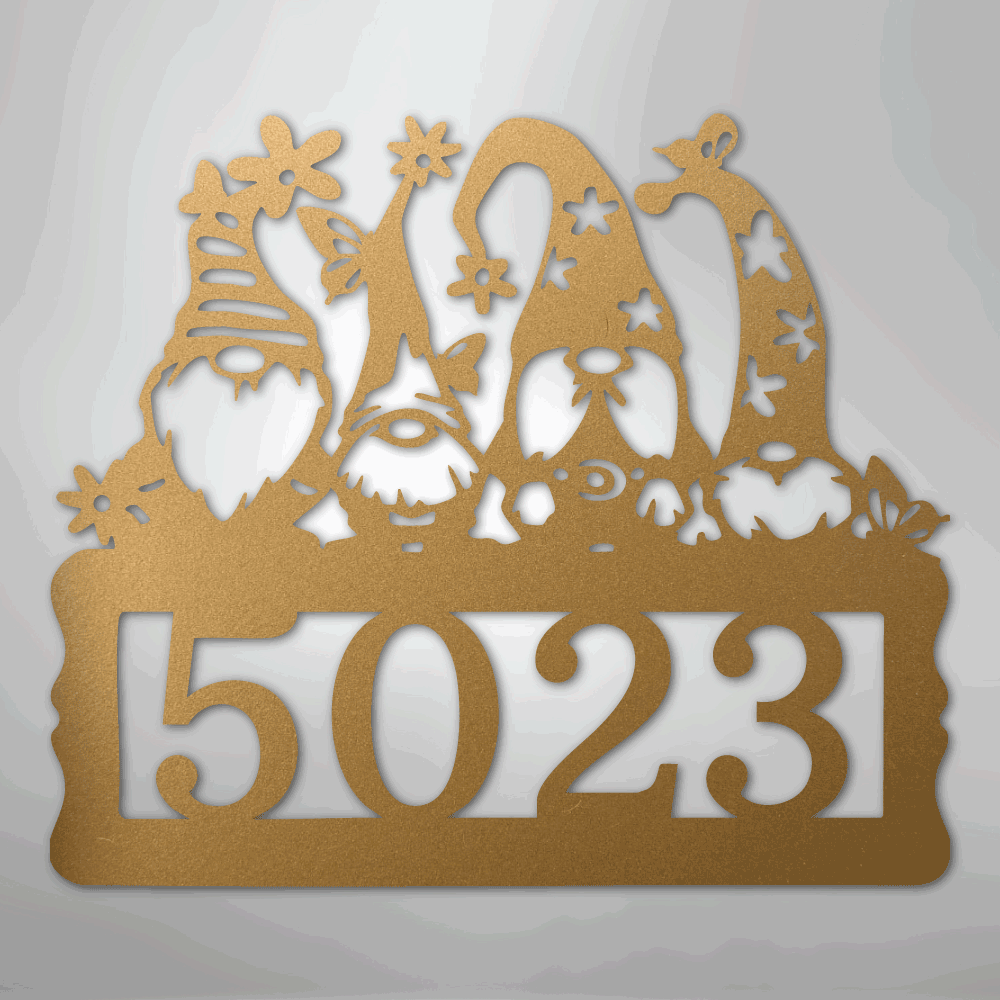 Gnome Address Sign - Steel Sign - Giftinum