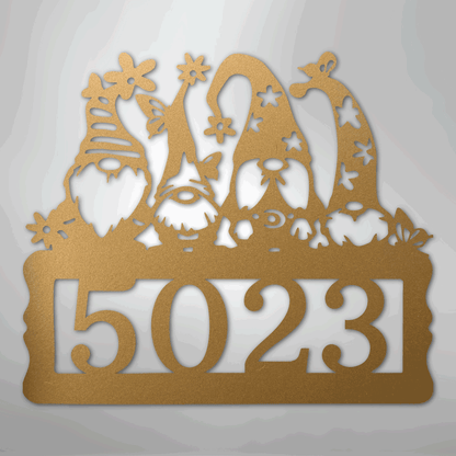 Gnome Address Sign - Steel Sign - Giftinum
