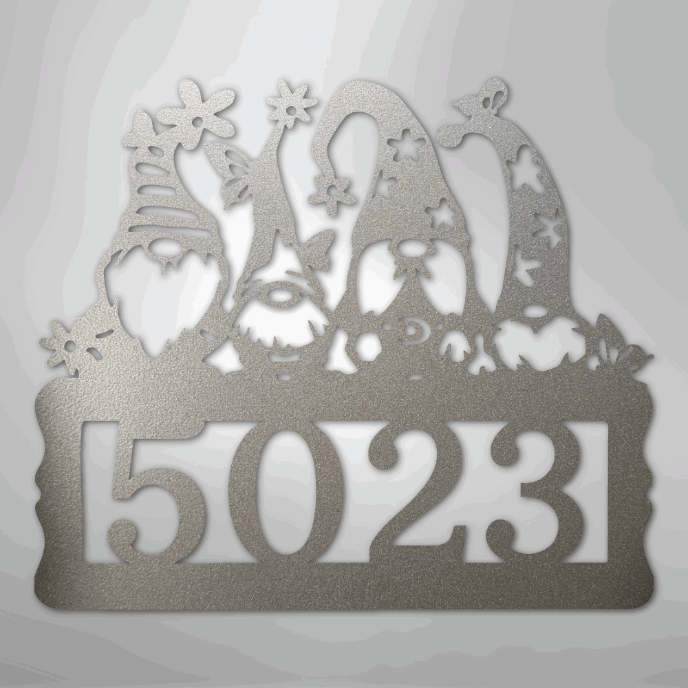 Gnome Address Sign - Steel Sign - Giftinum