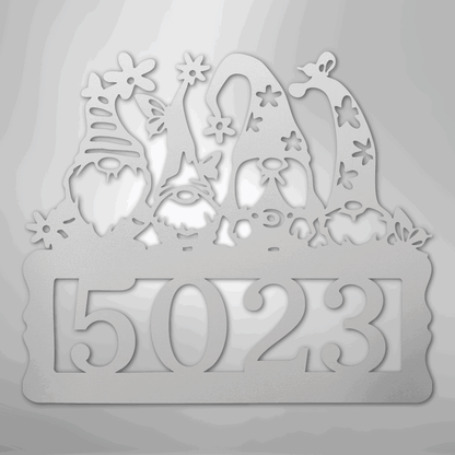 Gnome Address Sign - Steel Sign - Giftinum