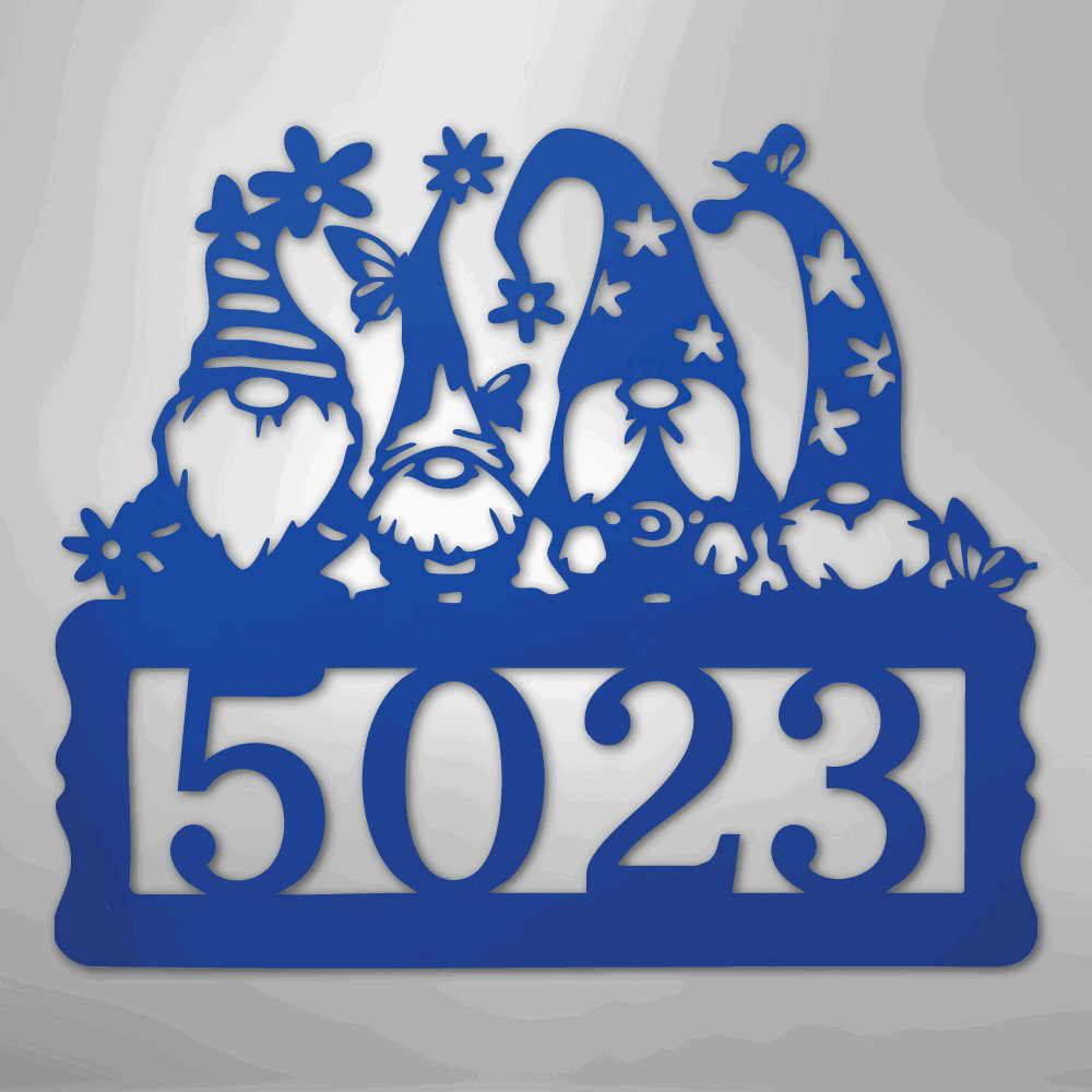 Gnome Address Sign - Steel Sign - Giftinum