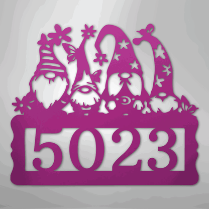 Gnome Address Sign - Steel Sign - Giftinum