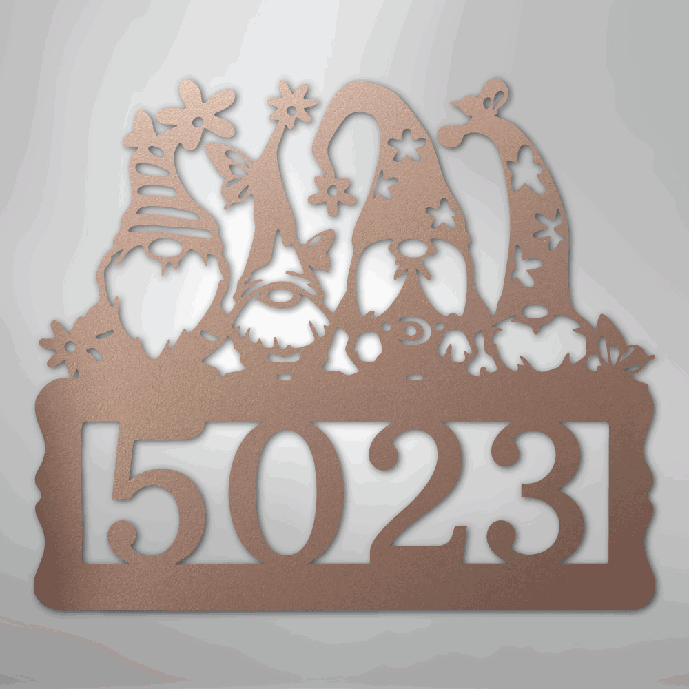 Gnome Address Sign - Steel Sign - Giftinum
