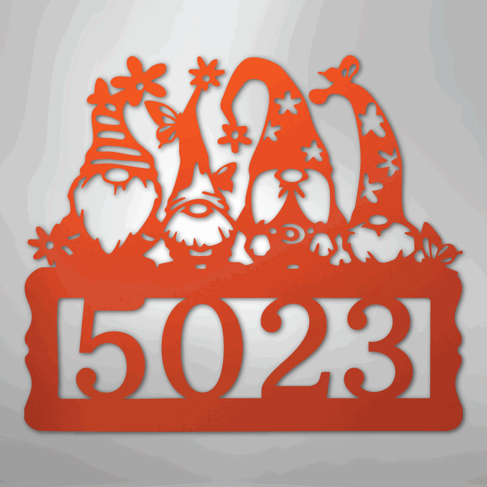 Gnome Address Sign - Steel Sign - Giftinum
