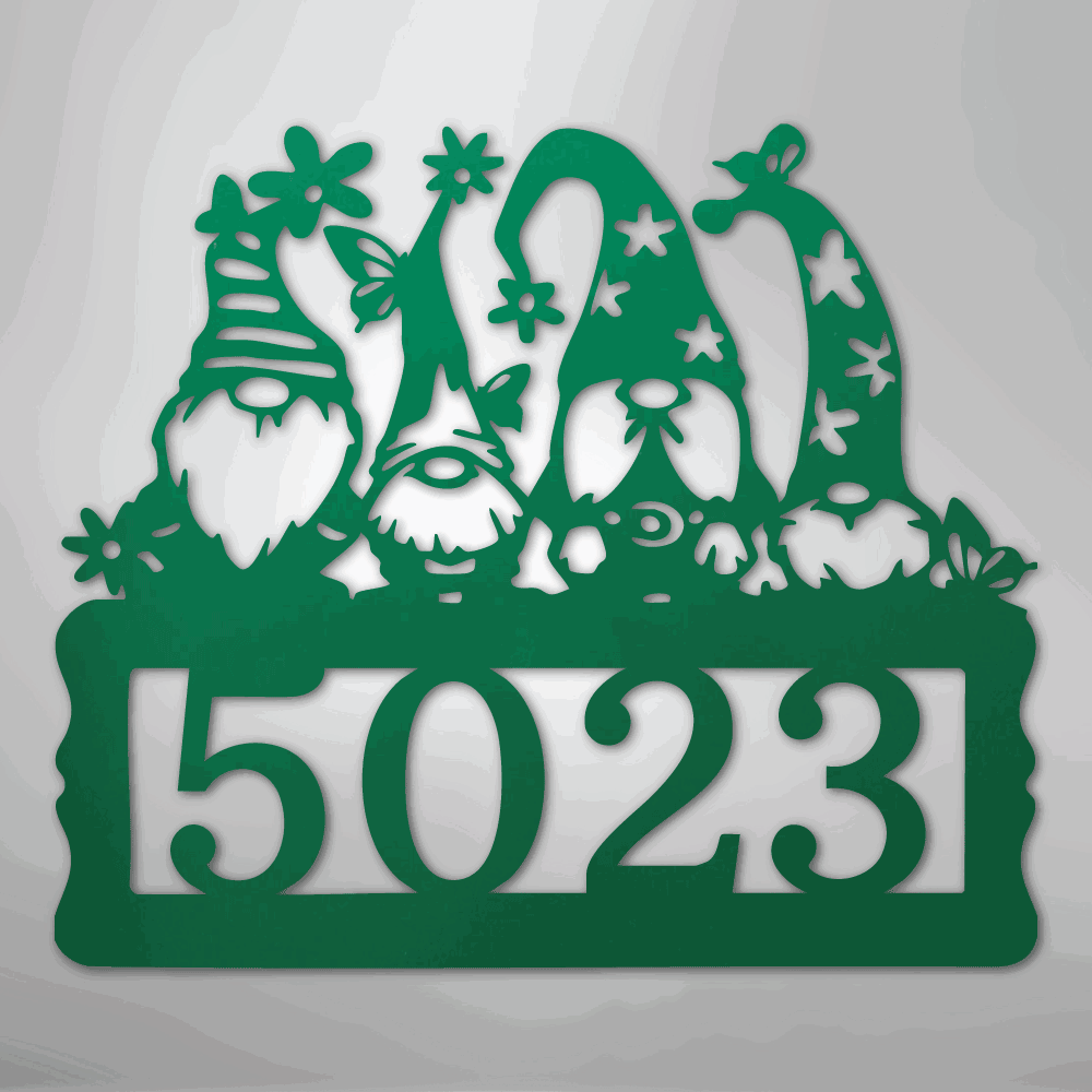 Gnome Address Sign - Steel Sign - Giftinum