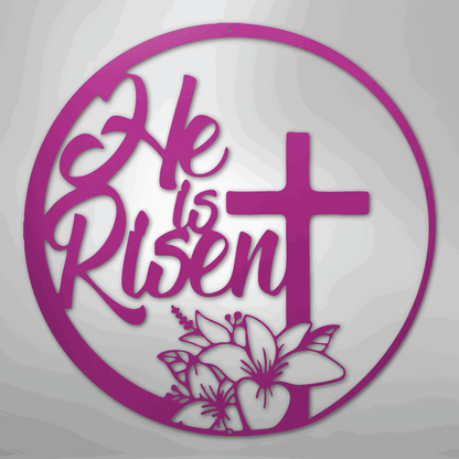 He is Risen - Steel Sign - Giftinum