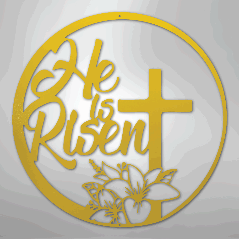 He is Risen - Steel Sign - Giftinum
