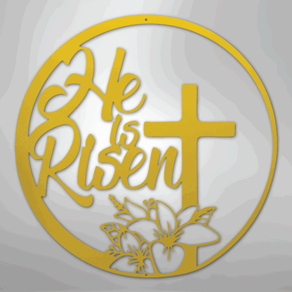 He is Risen - Steel Sign - Giftinum