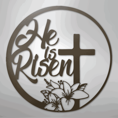 He is Risen - Steel Sign - Giftinum