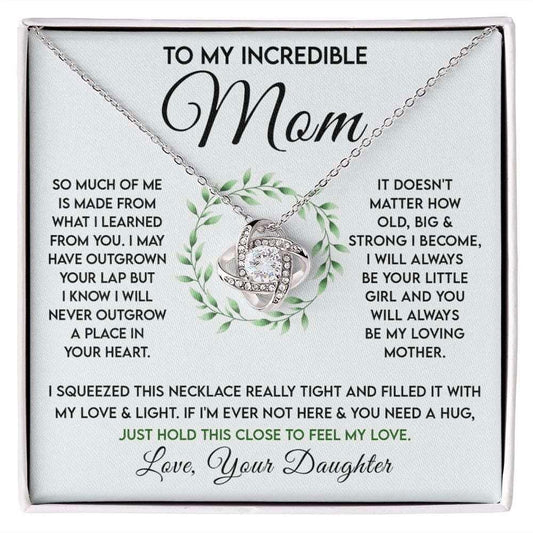 Incredible Mom Necklace - So much of me 14K White Gold Finish / Two-Toned Box Jewelry Giftinum
