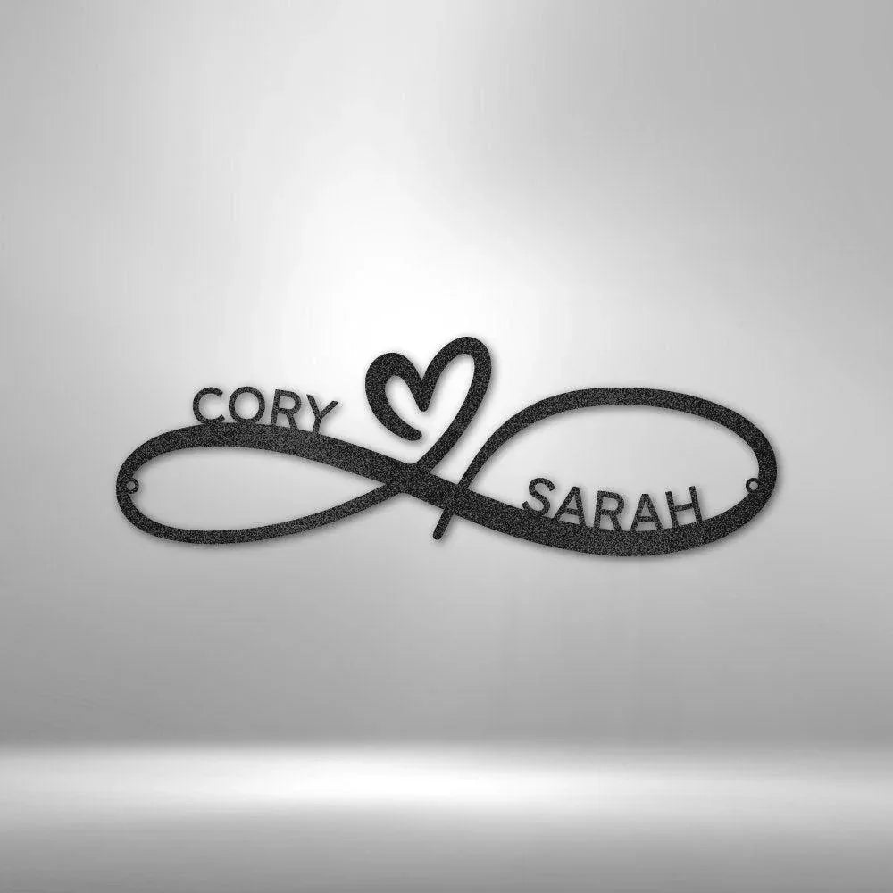Infinity Couples Monogram - Steel Sign - Giftinum