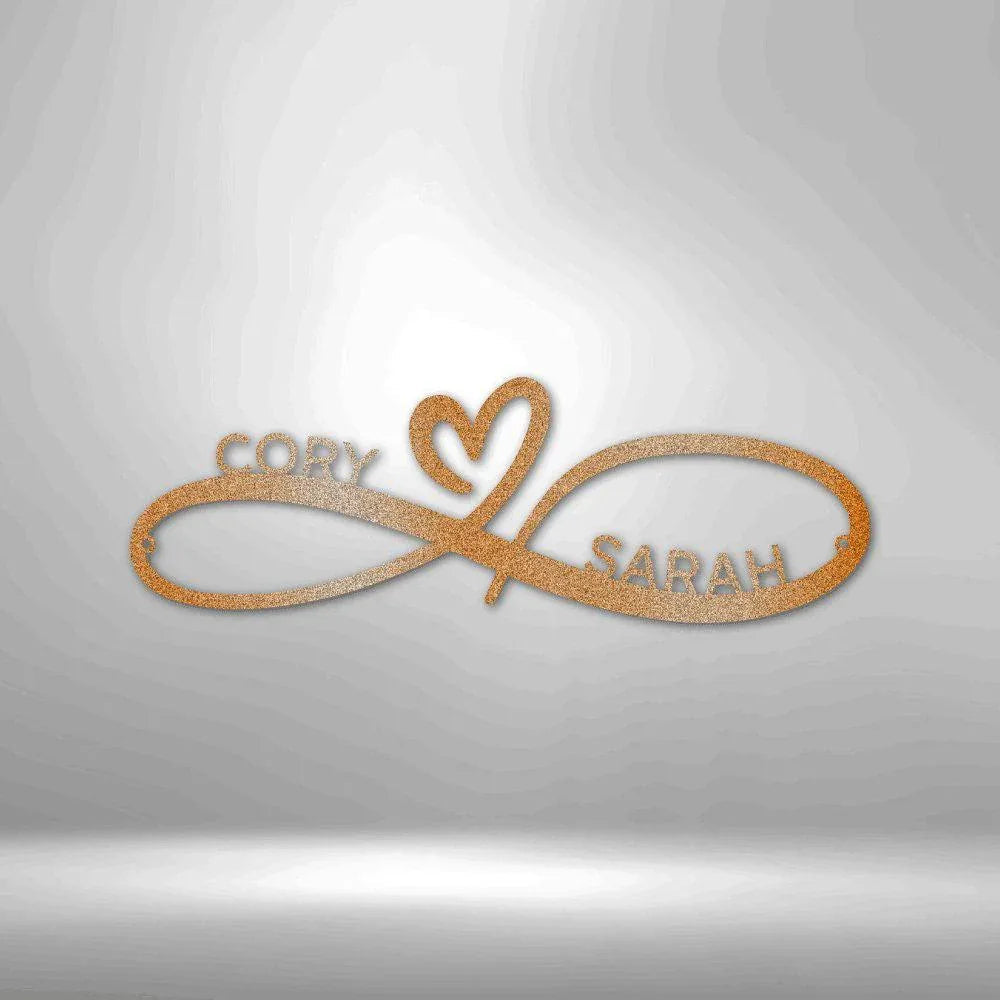 Infinity Couples Monogram - Steel Sign - Giftinum
