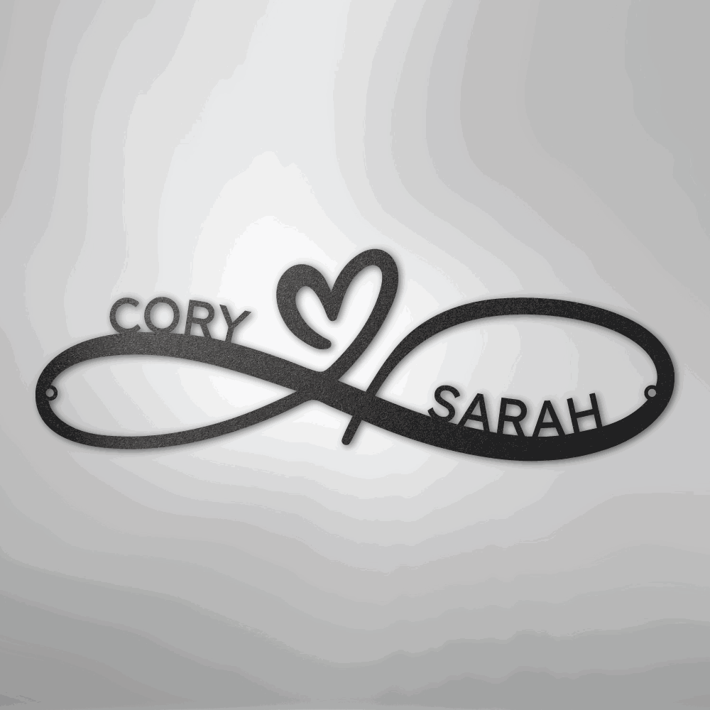 Infinity Couples Monogram - Steel Sign - Giftinum