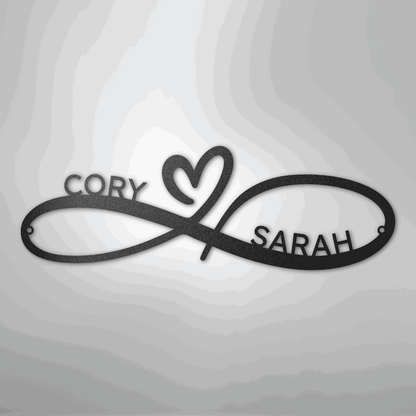 Infinity Couples Monogram - Steel Sign - Giftinum