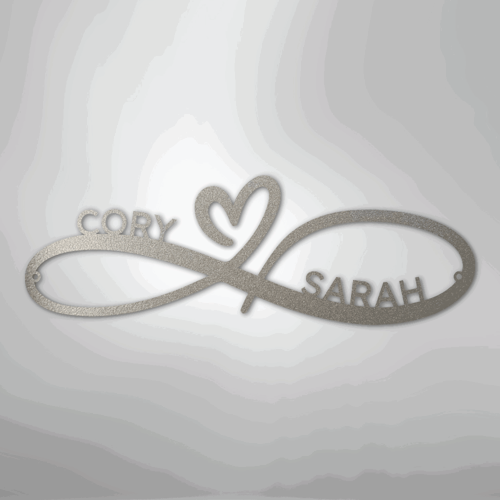 Infinity Couples Monogram - Steel Sign - Giftinum