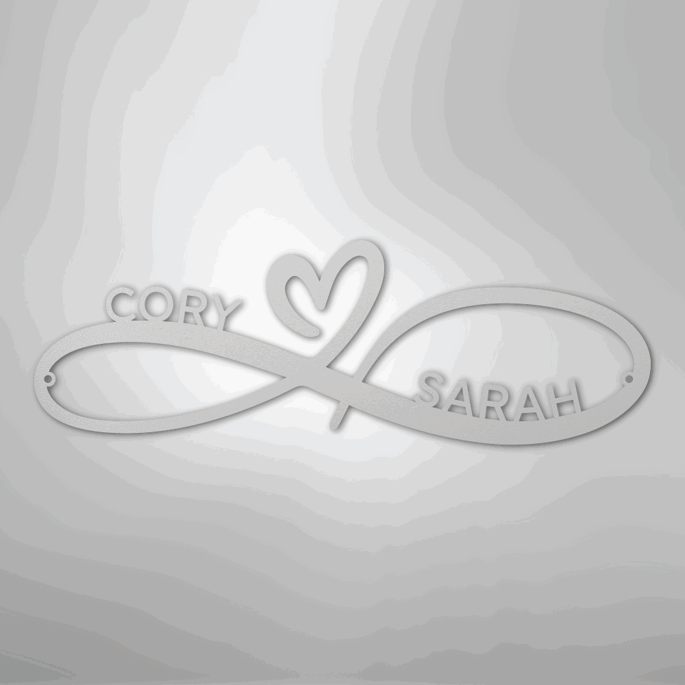 Infinity Couples Monogram - Steel Sign - Giftinum