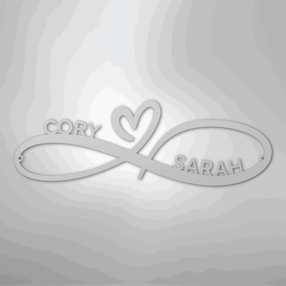 Infinity Couples Monogram - Steel Sign - Giftinum
