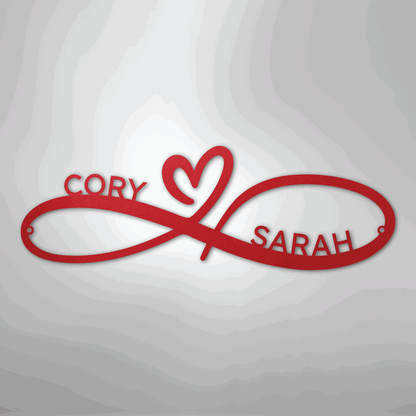 Infinity Couples Monogram - Steel Sign - Giftinum