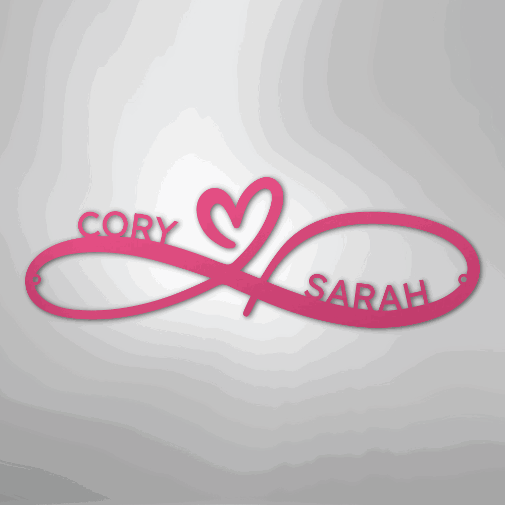 Infinity Couples Monogram - Steel Sign - Giftinum