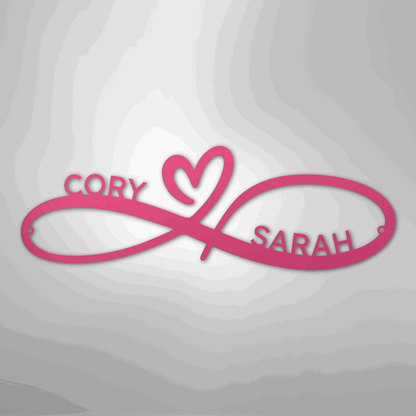 Infinity Couples Monogram - Steel Sign - Giftinum