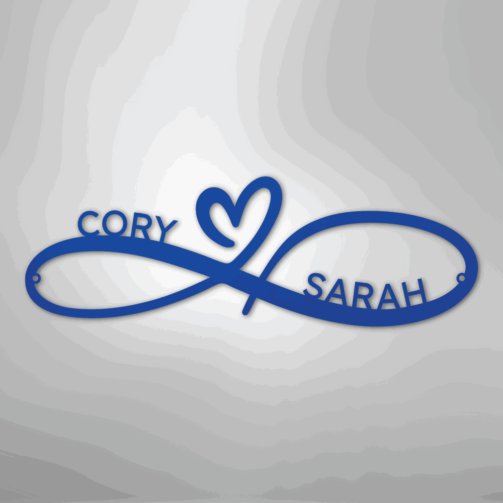 Infinity Couples Monogram - Steel Sign - Giftinum