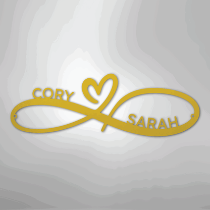 Infinity Couples Monogram - Steel Sign - Giftinum