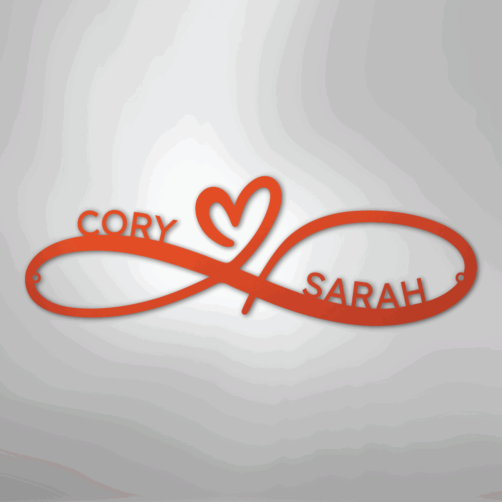 Infinity Couples Monogram - Steel Sign - Giftinum