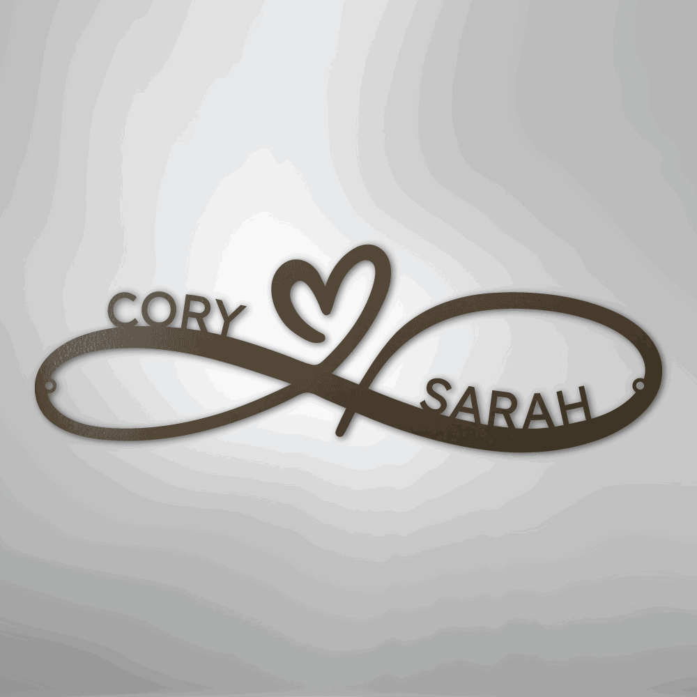 Infinity Couples Monogram - Steel Sign - Giftinum