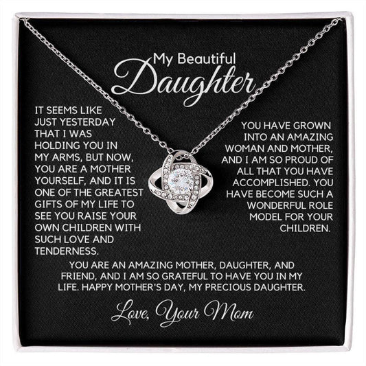 It seems like just yesterday - Daughter Necklace 14K White Gold Finish / Two-Toned Box Jewelry Giftinum