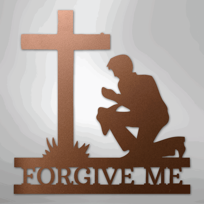 Kneeling Man Monogram - Steel Sign - Giftinum