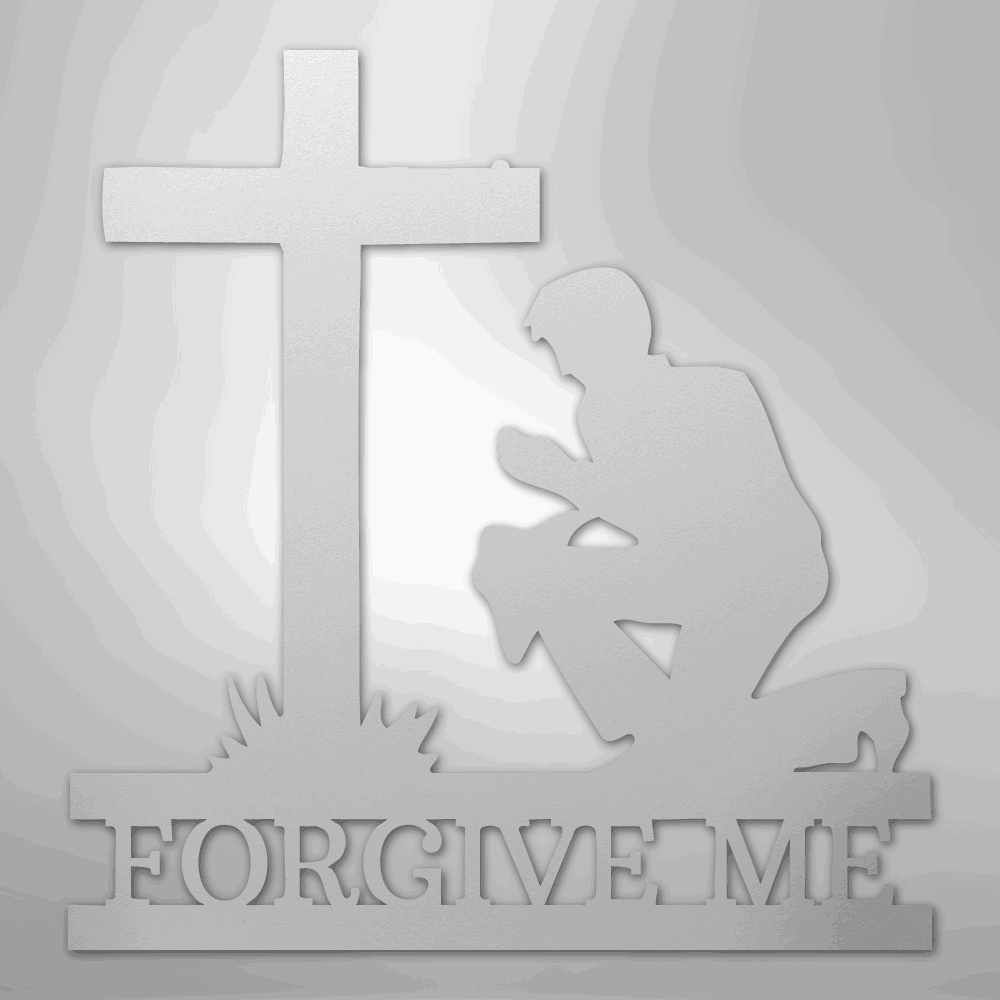Kneeling Man Monogram - Steel Sign - Giftinum