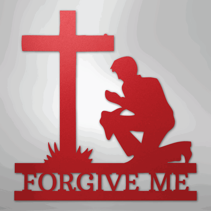 Kneeling Man Monogram - Steel Sign - Giftinum