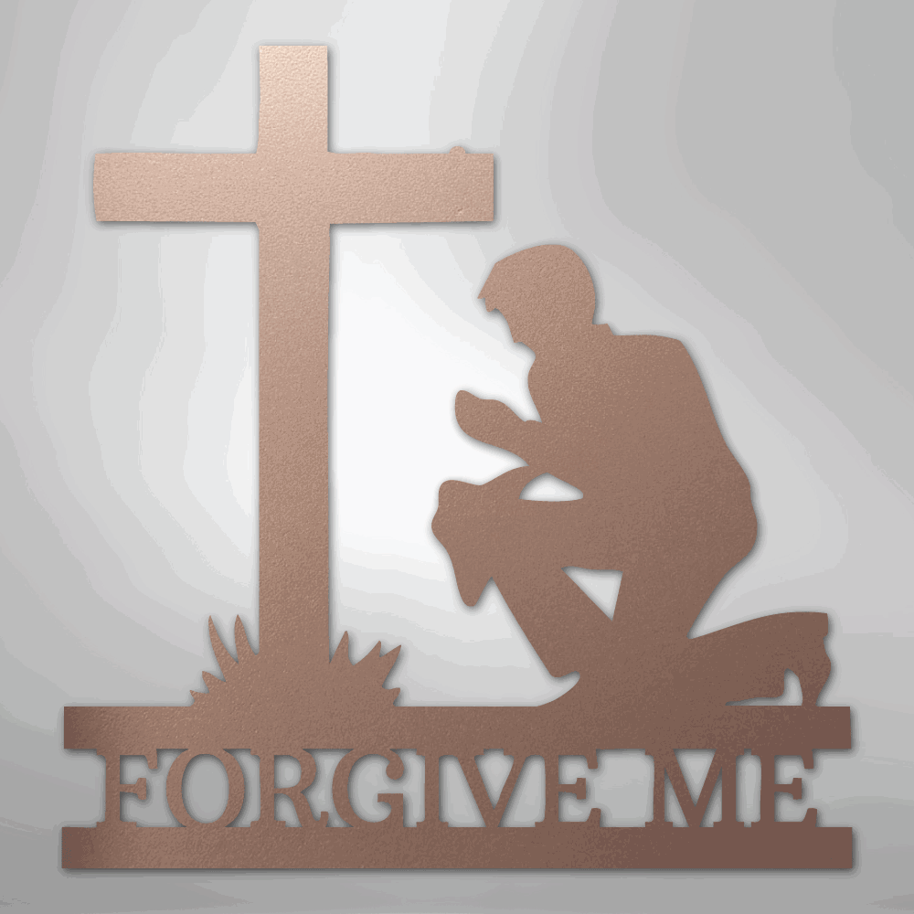Kneeling Man Monogram - Steel Sign - Giftinum