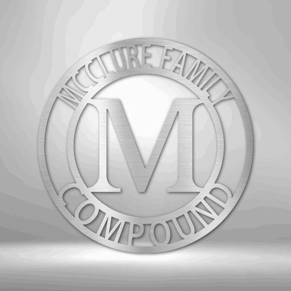 Letter Family Name - Steel Sign - Giftinum