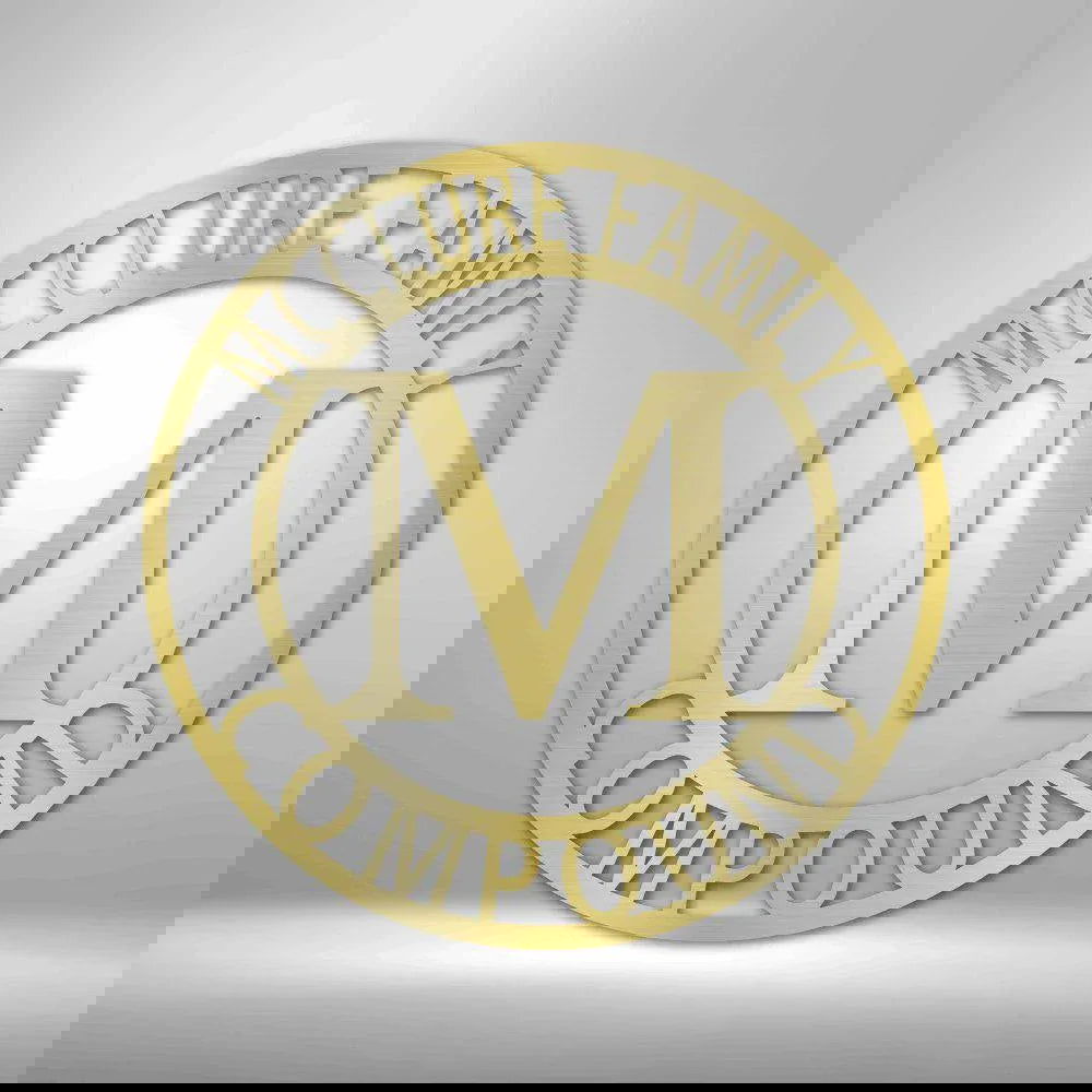 Letter Family Name - Steel Sign - Giftinum