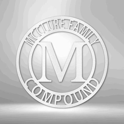 Letter Family Name - Steel Sign - Giftinum