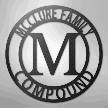 Letter Family Name - Steel Sign - Giftinum