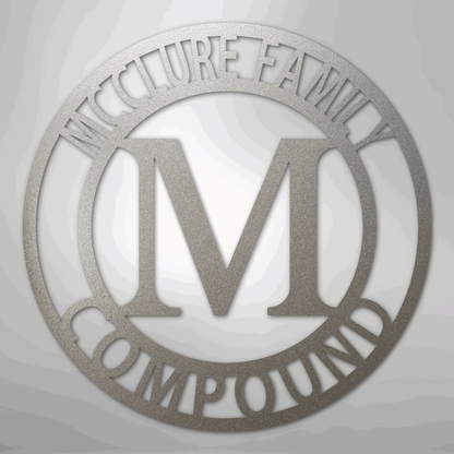 Letter Family Name - Steel Sign - Giftinum