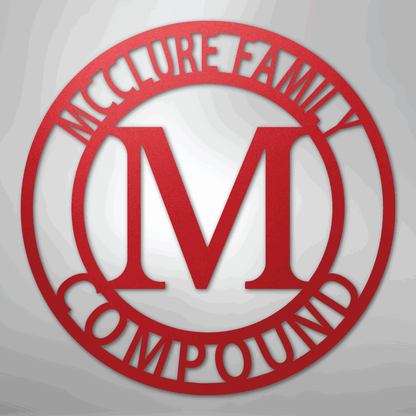 Letter Family Name - Steel Sign - Giftinum