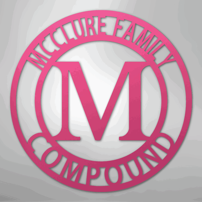 Letter Family Name - Steel Sign - Giftinum