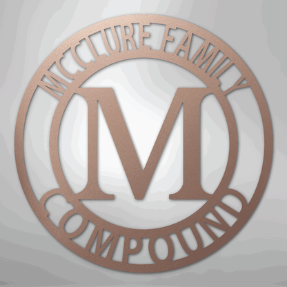 Letter Family Name - Steel Sign - Giftinum