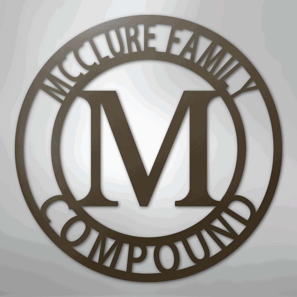 Letter Family Name - Steel Sign - Giftinum