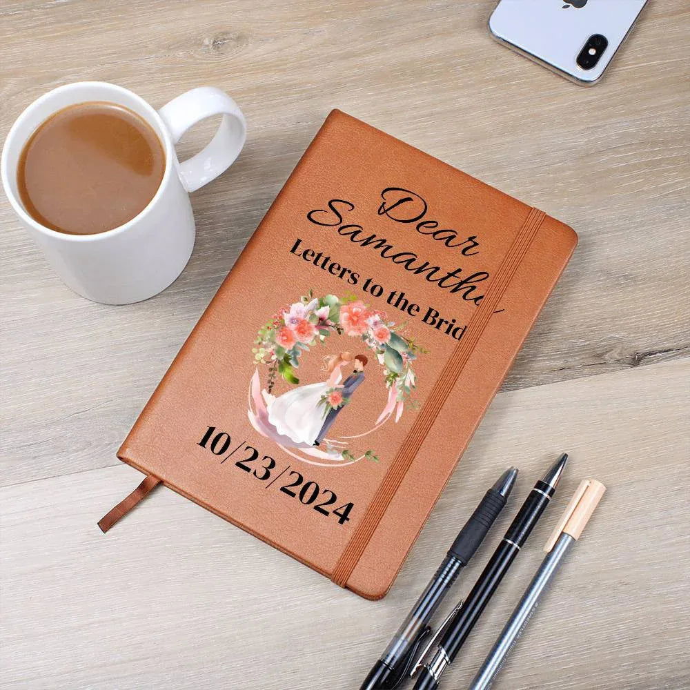 Letters to the Bride scrapbook Vegan Leather Journal - Giftinum