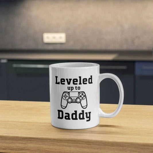 Leveled up to Daddy Mug - Giftinum