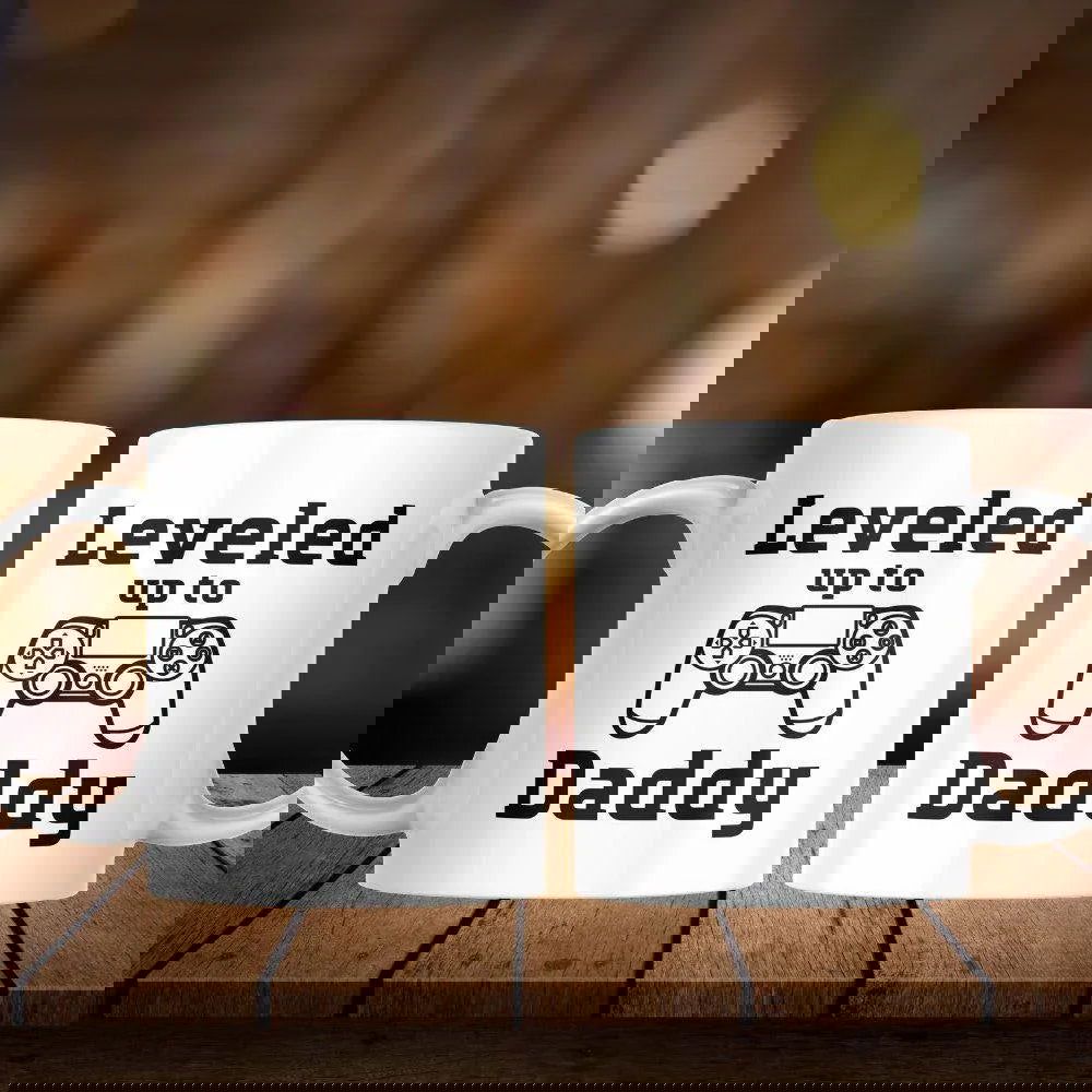Leveled up to Daddy Mug - Giftinum