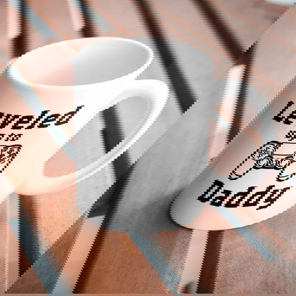 Leveled up to Daddy Mug - Giftinum