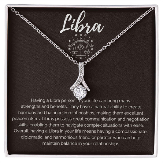 Libra Zodiac Birthday Necklace - Giftinum