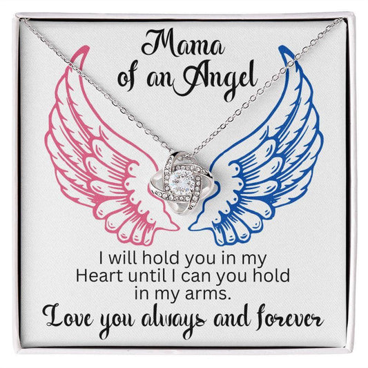 Mama of an Angel - I will hold you in my heart 14K White Gold Finish / Two-Toned Box Jewelry Giftinum