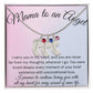 Mama of an Angel Baby Feet Necklace - I carried you in my heart 3 Charms / Polished Stainless Steel / Standard Box Jewelry Giftinum